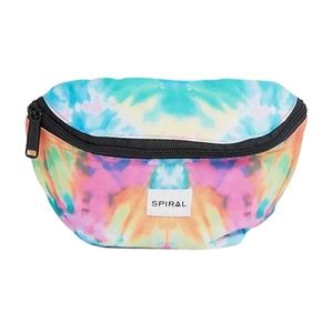Spiral Fanny Pack With Tie Dye Print